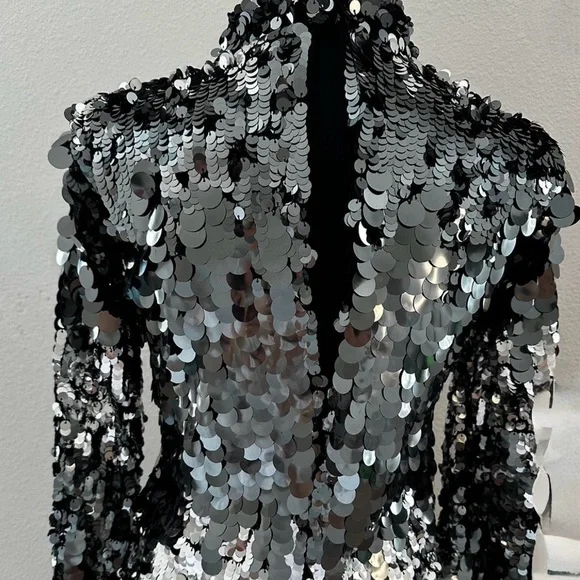 H&M Silver Sequin Mini Dress - Picture 5 of 7